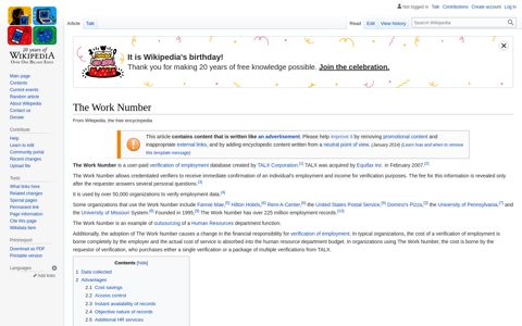 The Work Number - Wikipedia