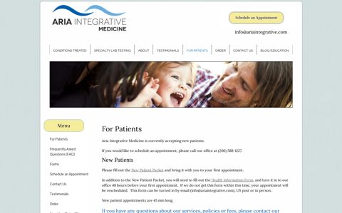 For Patients - Aria Integrative Medicine