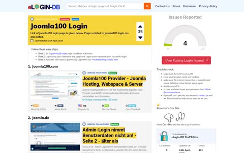 Joomla100 Login - A database full of login pages from all over ...