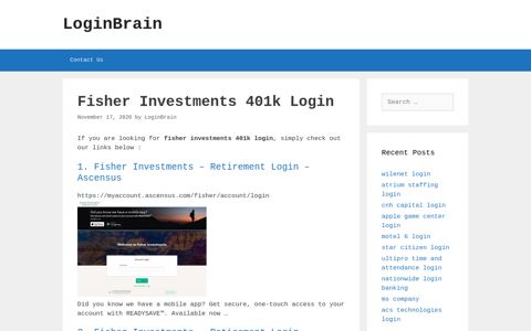 fisher investments 401k login - LoginBrain