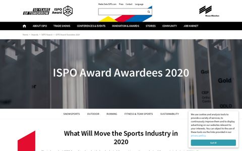 ISPO Award Winner 2020 awards Outstanding Products in the ...