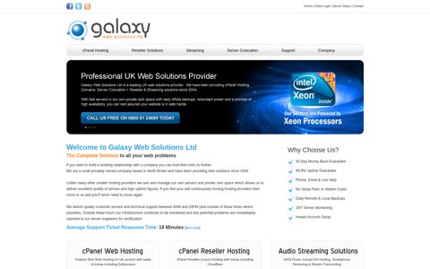Galaxy Web Solutions Ltd - Bristol - UK cPanel Web Hosting ...