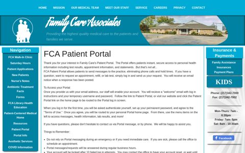 Portal Info | Family Care Associates - Effingham