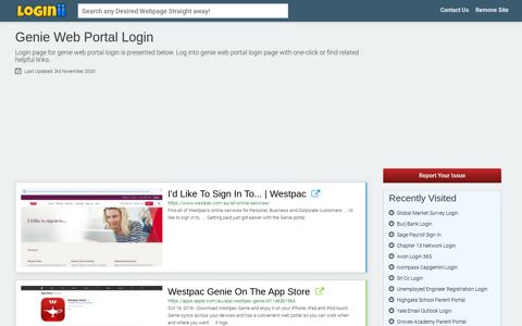 Genie Web Portal Login - Loginii.com