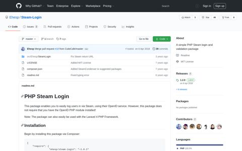Ehesp/Steam-Login: A simple PHP Steam login and ... - GitHub