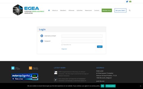 Nom d'utilisateur - page de login - egea-association