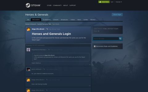 Heroes and Generals Login - Steam Community