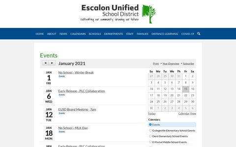 Events | Escalon Unified School District