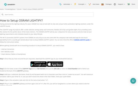 How to Setup OSRAM LIGHTIFY? | Smartify Store