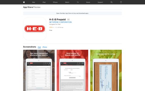 ‎H-E-B Prepaid on the App Store
