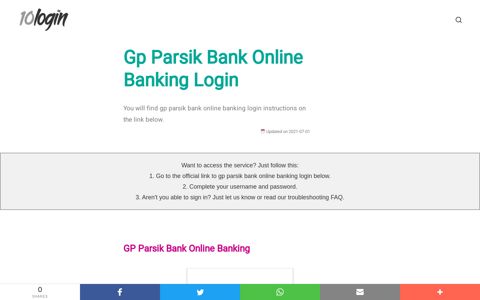 ▷ Gp Parsik Bank Online Banking Login - 10Login.net