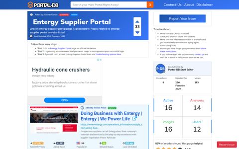 Entergy Supplier Portal