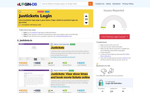 Justickets Login - A database full of login pages from all over ...