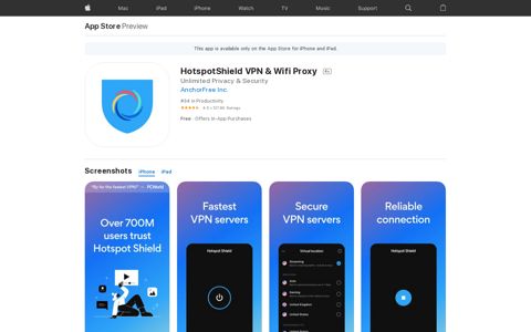 ‎HotspotShield VPN & Wifi Proxy on the App Store