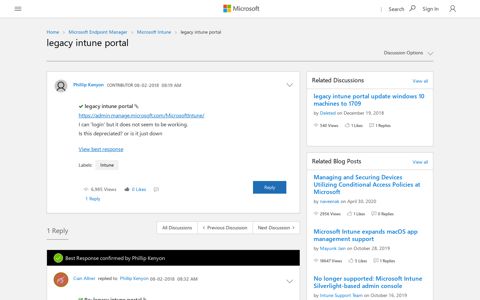 legacy intune portal - Microsoft Tech Community