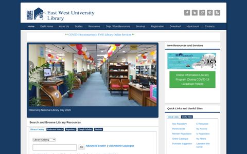 East West University Library | Gateway to knowledge