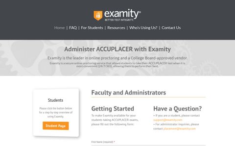 Accuplacer - Examity