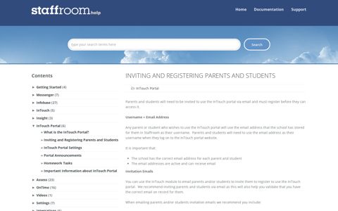 Inviting and Registering Parents and Students - Staffroom Help