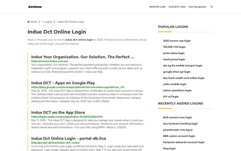 Indue Dct Online Login ❤️ One Click Access - iLoveLogin