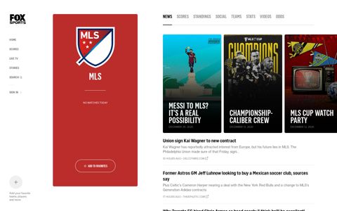 MLS Soccer News, Scores, & Standings | FOX Sports
