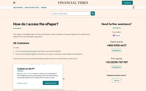 How do I access the ePaper? | Help Centre - FT Help Centre