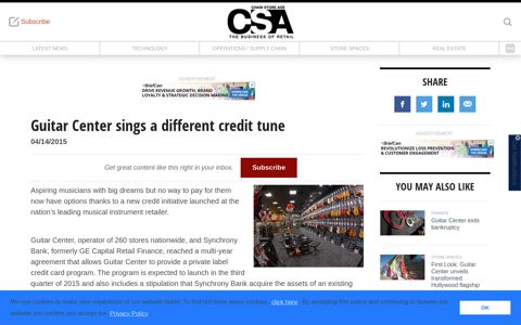 Guitar Center sings a different credit tune | Chain Store Age