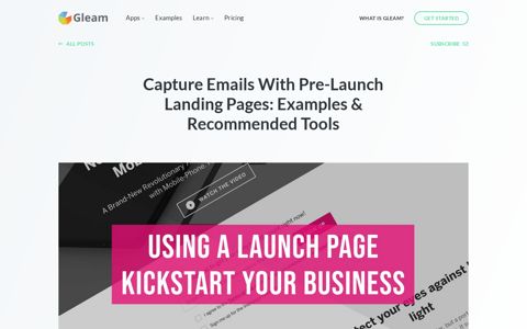 Capture Emails With Pre-Launch Landing Pages: Examples ...