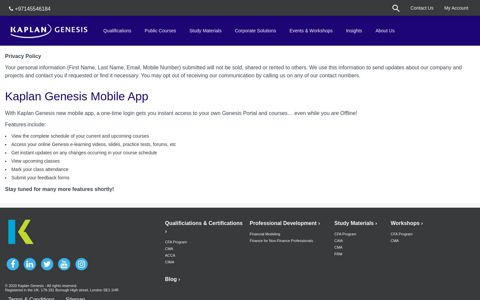 Mobile App | Kaplan Genesis