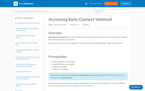 Accessing Kerio Connect Webmail – KerioConnect Support