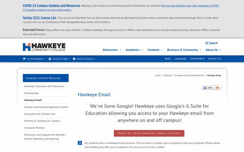 Hawkeye Email - Hawkeye Community College