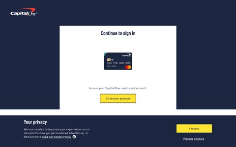 Continue to sign in - Capital One Credit Cards UK