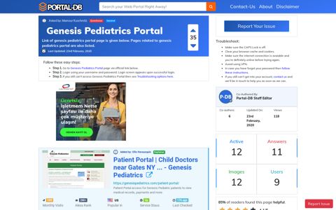 Genesis Pediatrics Portal