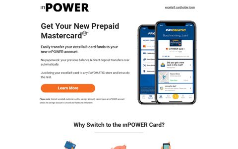 inPOWER Card: Easily Transfer Your excella® Card Funds