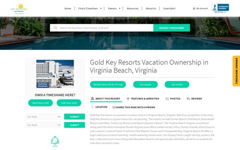 Gold Key Resorts Vacation Ownership, Virginia Beach ...