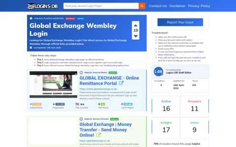 Global Exchange Wembley Login - Logins-DB