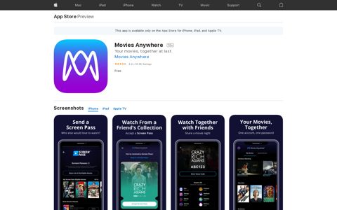 ‎Movies Anywhere on the App Store
