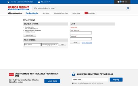 Harbor Freight Tools Account