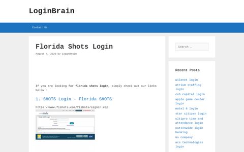 Florida Shots - Shots Login - Florida Shots - LoginBrain
