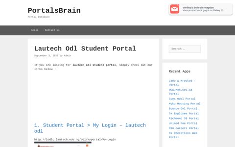 Lautech Odl Student - Student Portal &Gt; My Login - Lautech ...
