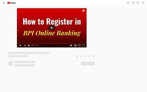 How to Register in BPI Online Banking 2020 - YouTube