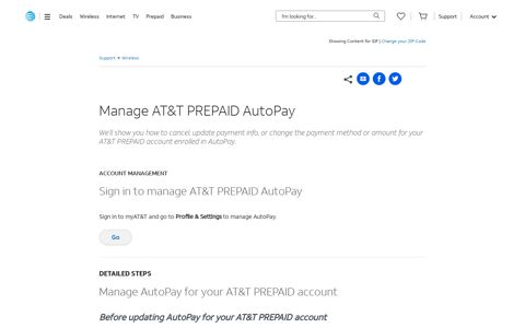 Manage AT&T PREPAID (Formerly GoPhone) AutoPay ...
