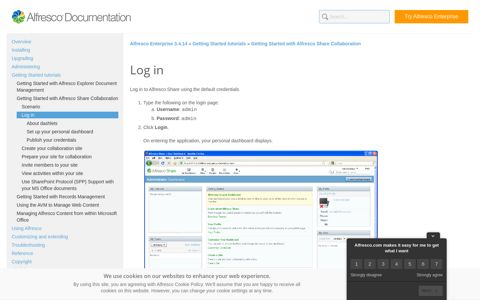 Log in | Alfresco Documentation