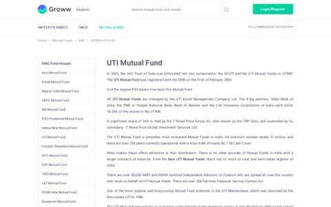 UTI Mutual Fund - Latest MF Schemes, NAV, Performance ...