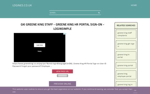Gki Greene King Staff - Greene King HR Portal Sign-on ...