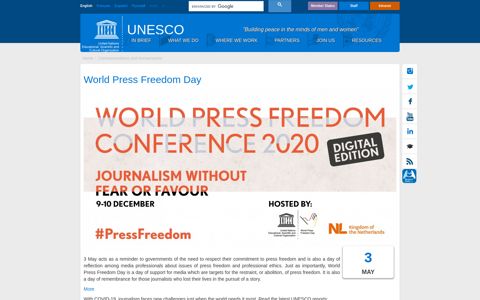 World Press Freedom Day - Unesco