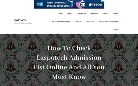 How To Check Laspotech Admission List Online And All You ...