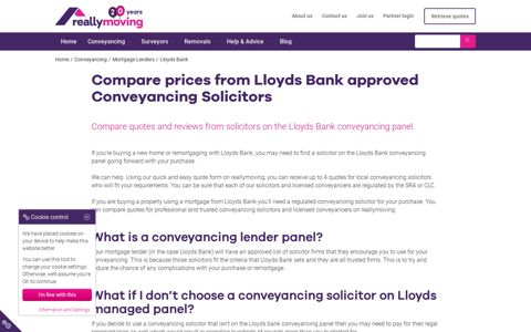Get Quotes for Lloyds Bank Approved Conveyancing Panel ...