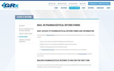 Pharmaceutical Return Forms needed ... - Guaranteed Returns