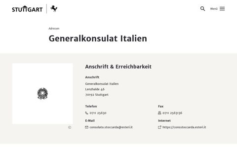 Generalkonsulat Italien | Landeshauptstadt Stuttgart