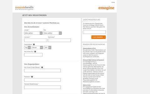emagine GmbH | Registrierung - Eure corporate benefits ...
